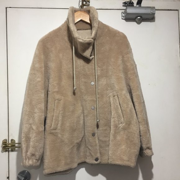 ASM ANNA AUSTRALIAN WOOL OVERSIZED TEDDY JACKETS SIZE M - Picture 4 of 9